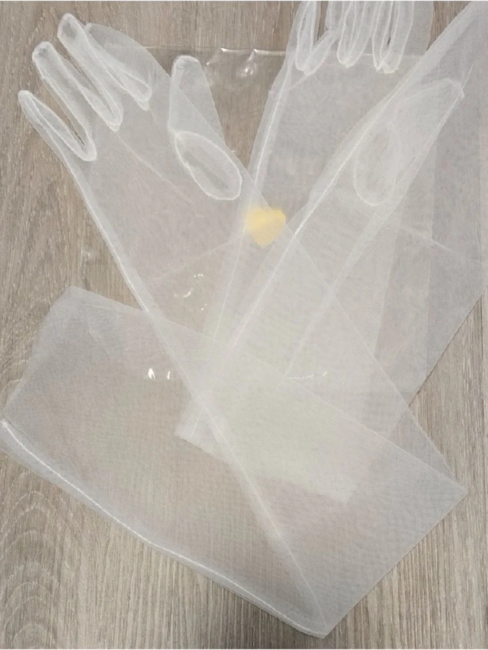 Sheer White Mesh Gloves for Parties and Events